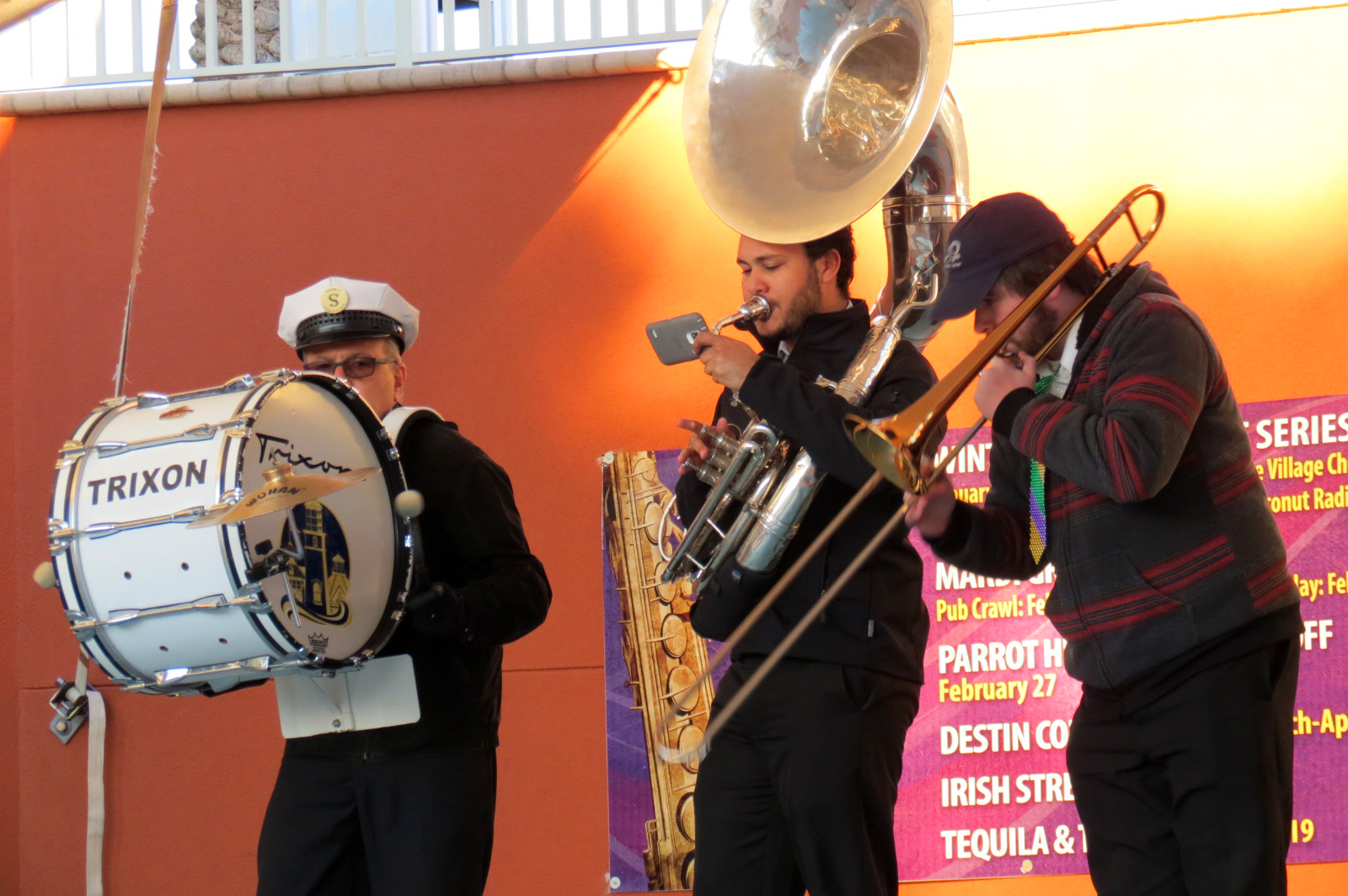 Jazz trio performing at Harborwalk Village, Destin, FL