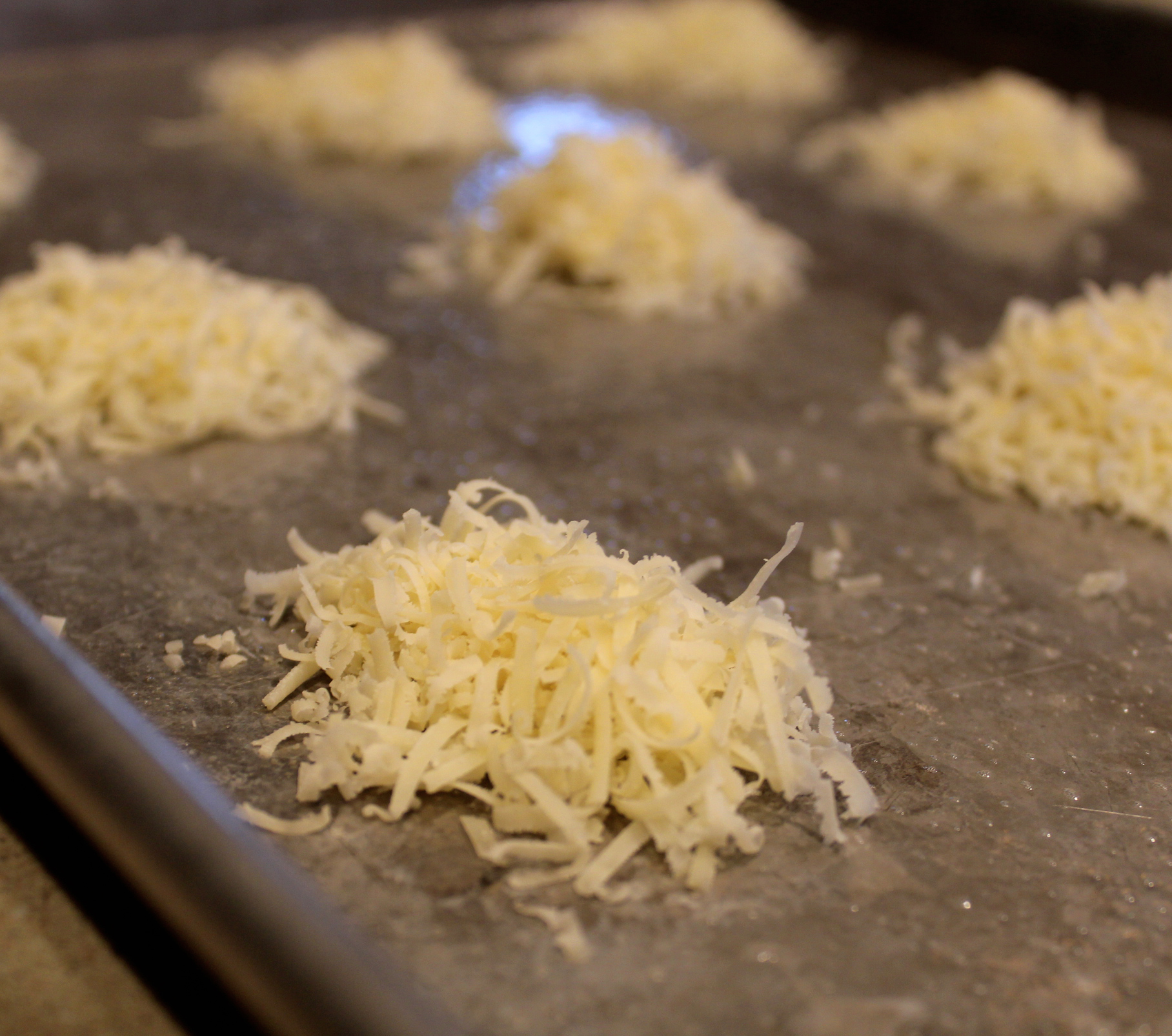 prepped parmesan cheese crisps