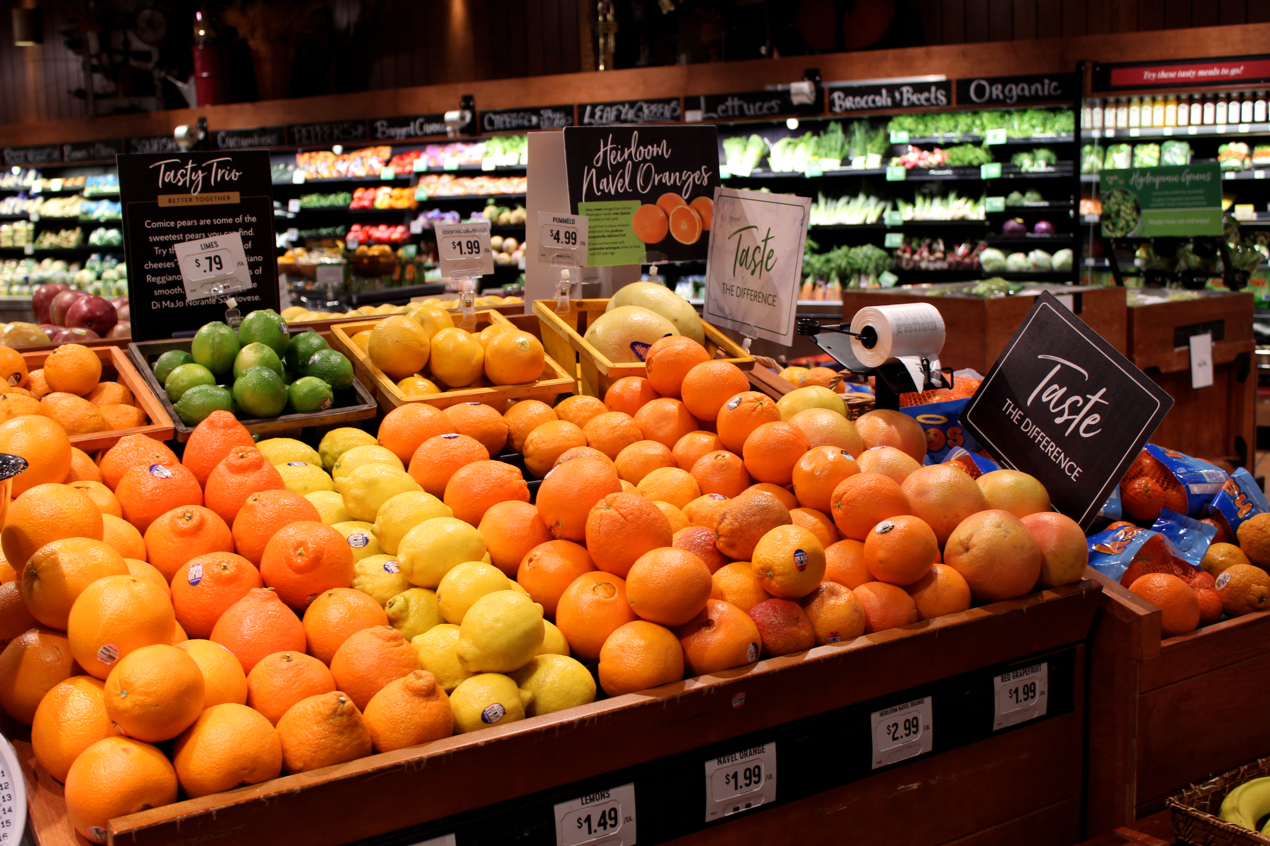 fresh produce at a local market