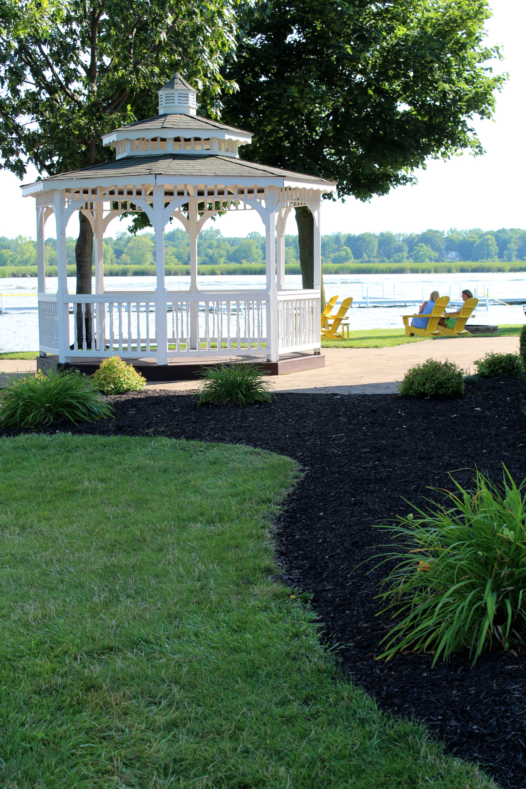 oakwood resort gazebo, Oakwood adirondack chairs, Lake Wawasee Indiana