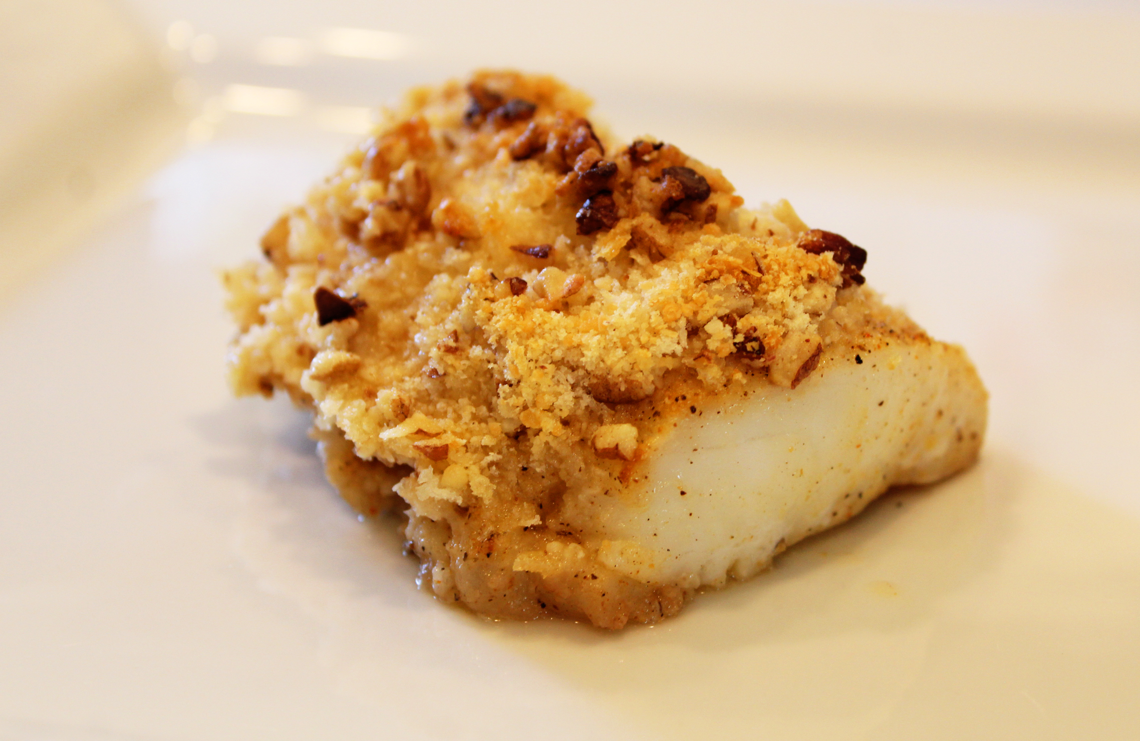 Baked Whitefish with Parmesan Pecan crust Snowbird Recipe