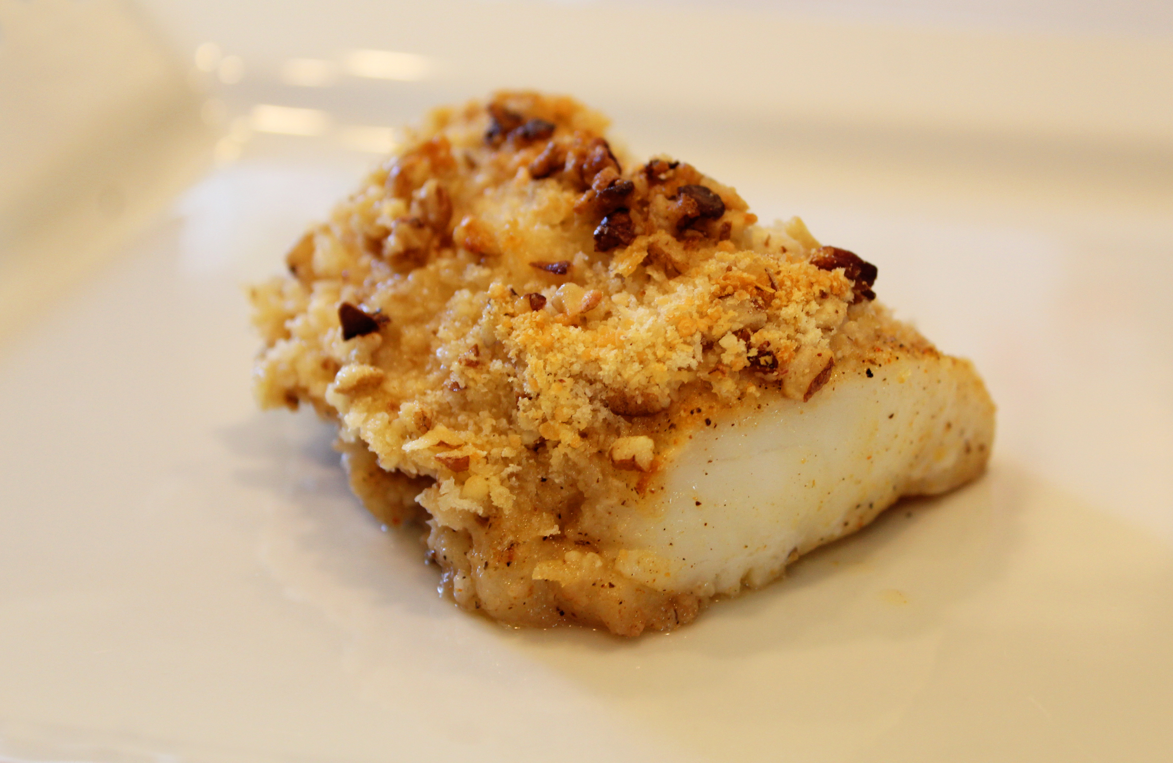 Baked Whitefish with Parmesan Pecan crust Snowbird Recipe