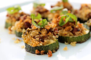 Zucchini Coins with Parm, Panko, Basil, Midlife Snowbird